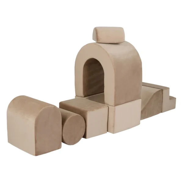 Château de terrain de jeux Misioo sans piscine, localité (beige), Velours