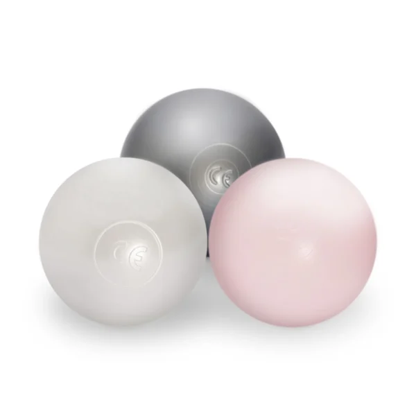 Misioo-Boules de Piscine, Gris, Rond, Velours, 90x30, 200 Boules: Rose, Argent, Perle – Image 4